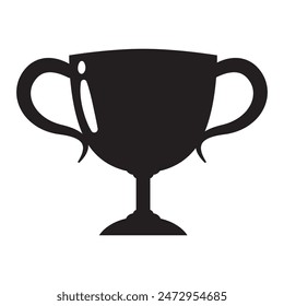 Trophy icon, Silhouette Vector Design