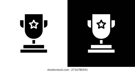 Trofeo icono silueta Ilustración vectorial aislado estilo plano