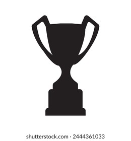 Trophy Icon silhouette, vector Minimalist Achievement Concept, Sports Event Design vector illustration,