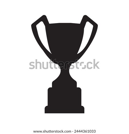 Trophy Icon silhouette, vector Minimalist Achievement Concept, Sports Event Design vector illustration,