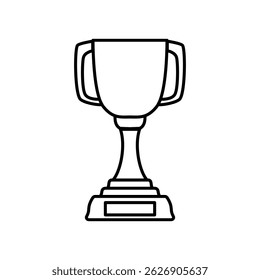ícone de troféu, estilo simples plana, ilustração, símbolo símbolo de logotipo modelo pictograma, para ui ou ux isolado em branco para aplicativo móvel, editável