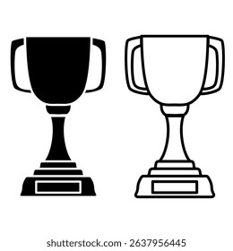 trophy icon, simple flat style, illustration, logo sign symbol pictogram template, for ui or ux isolated on white for mobile app, editable