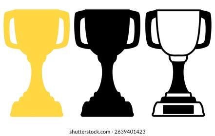 trophy icon, simple flat style, illustration, logo sign symbol pictogram template, for ui or ux isolated on white for mobile app, editable