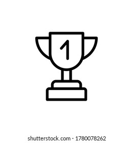 Trophy icon. Simple line, outline vector elements of knowledge icons for ui and ux, website or mobile application