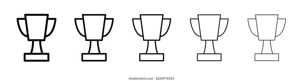 Trophy-Symbol Einfaches flaches Symbol mit dünner Linie