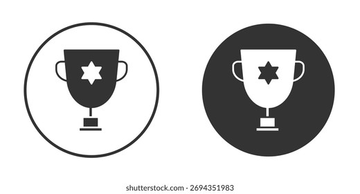 Icono de trofeo. Simple Ilustración vectorial. Conjunto de iconos de silueta.