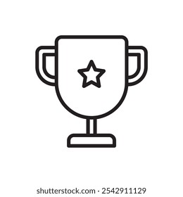 Trophy icon. Simple vector sign.