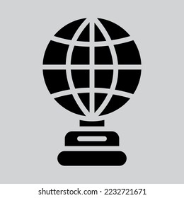 Trophy icon in solid style, use for website mobile app presentation