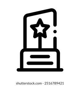 trophy icon with style outline