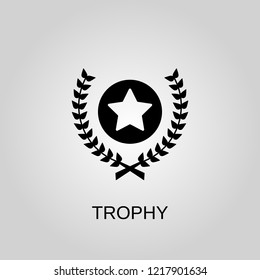 Trophy icon. Trophy symbol. Flat design. Stock - Vector illustration