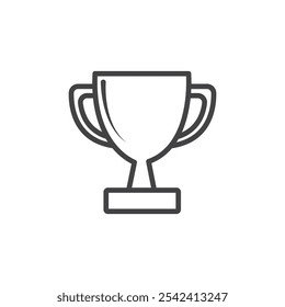 Trophy icon Symbol mark in filled style