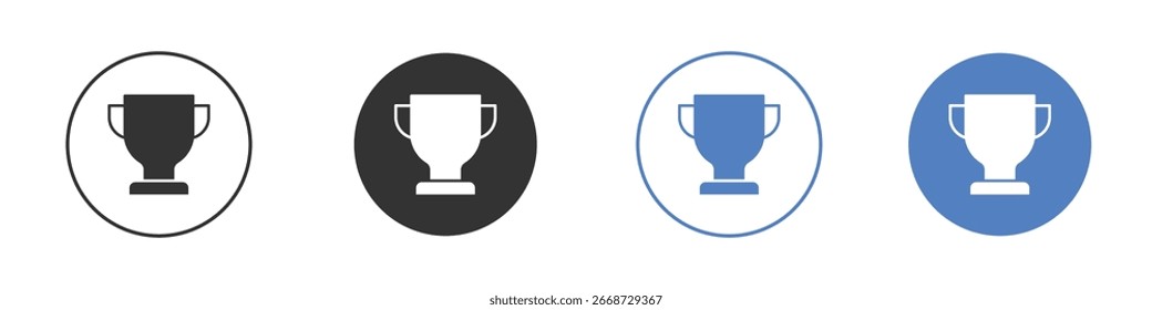 Trophy icon symbol. Quality design element.