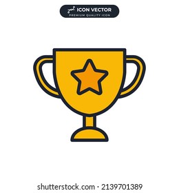 trophy icon symbol template for graphic and web design collection logo vector illustration