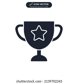 trophy icon symbol template for graphic and web design collection logo vector illustration