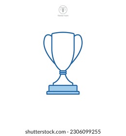 Plantilla de símbolo de trofeo para colección de diseño gráfico y web ilustración vectorial