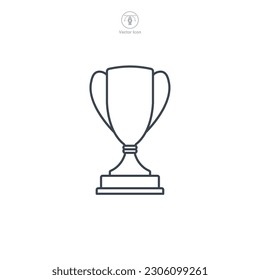 Trophy icon symbol template for graphic and web design collection logo vector illustration