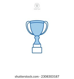 Plantilla de símbolo de trofeo para colección de diseño gráfico y web ilustración vectorial