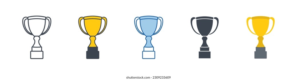 Plantilla de símbolo de trofeo para colección de diseño gráfico y web ilustración vectorial