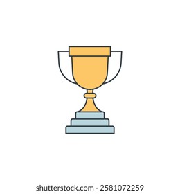 Trophy icon symbol vector illustration isolated on white background