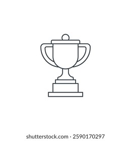 Trophy icon symbol vector illustration isolated on white background