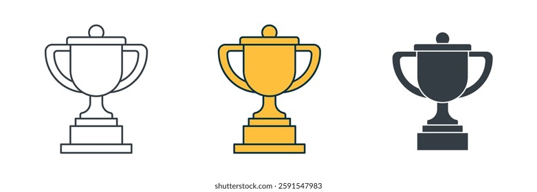 Trophy icon symbol vector illustration isolated on white background