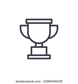 trophy icon symbol vector sign isolated on white background illustration for graphic and web design