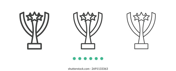 Trophy icon. Thin line icon vector