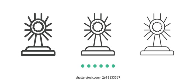 Trophy icon. Thin line icon vector