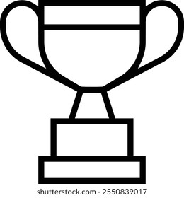 trophy icon. Thin linear style design isolated on white background