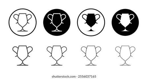 Trophy icon Thin outline art symbol