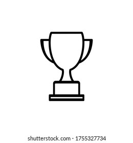 Icono de trofeo en un diseño plano de moda, símbolo del icono de la competición del campeonato