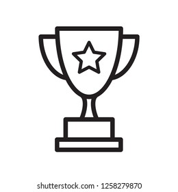 trophy icon in trendy flat style 