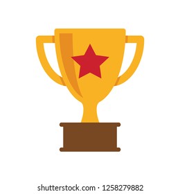 trophy icon in trendy flat style 