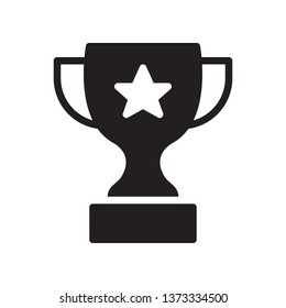 Trophy icon in trendy flat style design. Vector graphic illustration. Trophy symbol for website design, logo, app, and ui. Vector file. EPS 10.