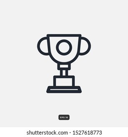 Trophy Icon in trendy flat style isolated on grey background. Trophy symbol for your web site design, logo, app, UI. Vector illustration, EPS10.
