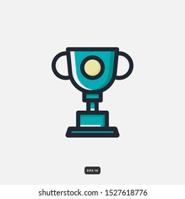 Trophy Icon in trendy flat style isolated on grey background. Trophy symbol for your web site design, logo, app, UI. Vector illustration, EPS10.