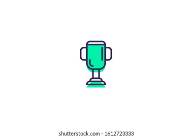 Trophy icon in trendy flat style isolated on white background vector illustration