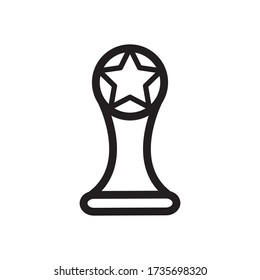 Trophy Icon in Trendy Flat Style