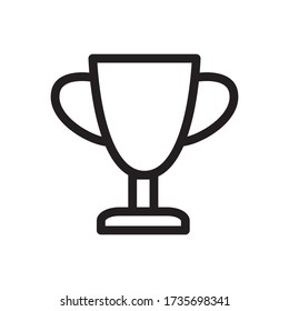 Trophy Icon in Trendy Flat Style