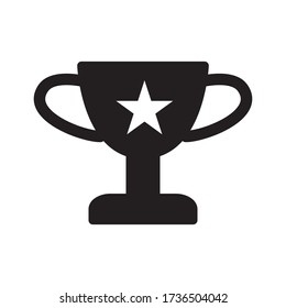 Trophy Icon in Trendy Flat Style
