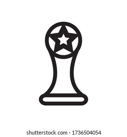 Icono de trofeo en estilo plano moderno