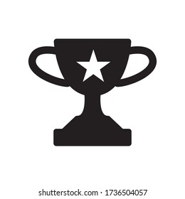 Trophy Icon in Trendy Flat Style