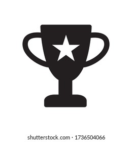 Trophy Icon in Trendy Flat Style
