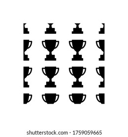 trophy icon in trendy flat style, vector icon of trophy pattern