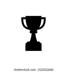 trophy icon in trendy flat style. black and white vector champion trophy