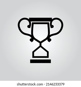icono de trofeo en estilo plano de moda