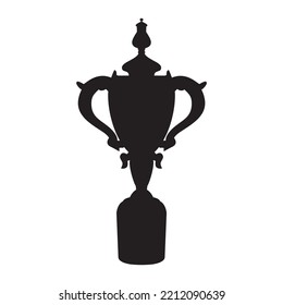 Trophy icon in trendy flat style. Simple winning symbol.