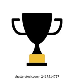 trophy icon in trendy flat style