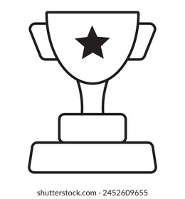 trophy icon in trendy flat style