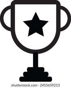 trophy icon in trendy flat style